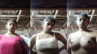 Cute Village Girl Showing Assets Cam